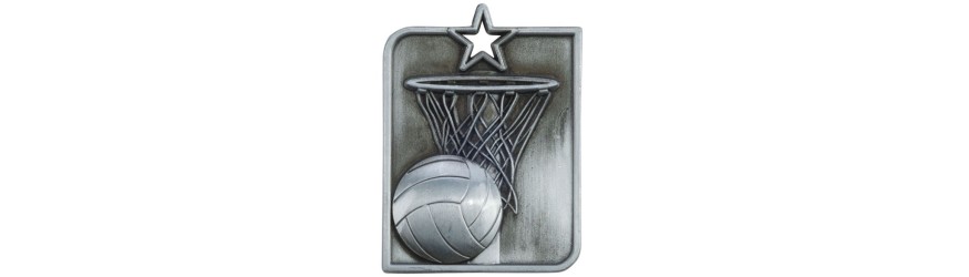 CENTURION STARS SERIES NETBALL MEDAL 53MM x 40MM - SILVER & BRONZE CENTURION STARS SERIES NETBALL MEDAL 53MM x 40MM - SILVER & BRONZE